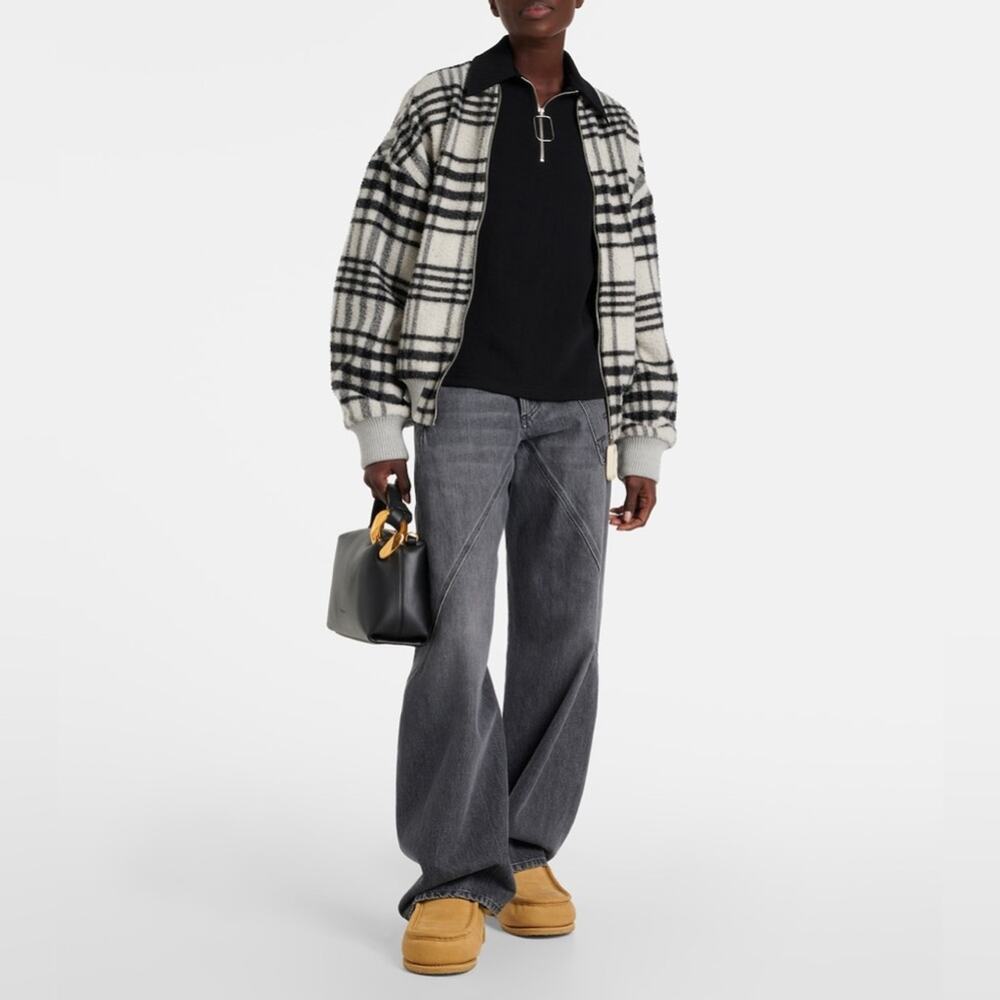 JW ANDERSON Shearling-Lined Suede Mules 37 - Picture 9 of 11